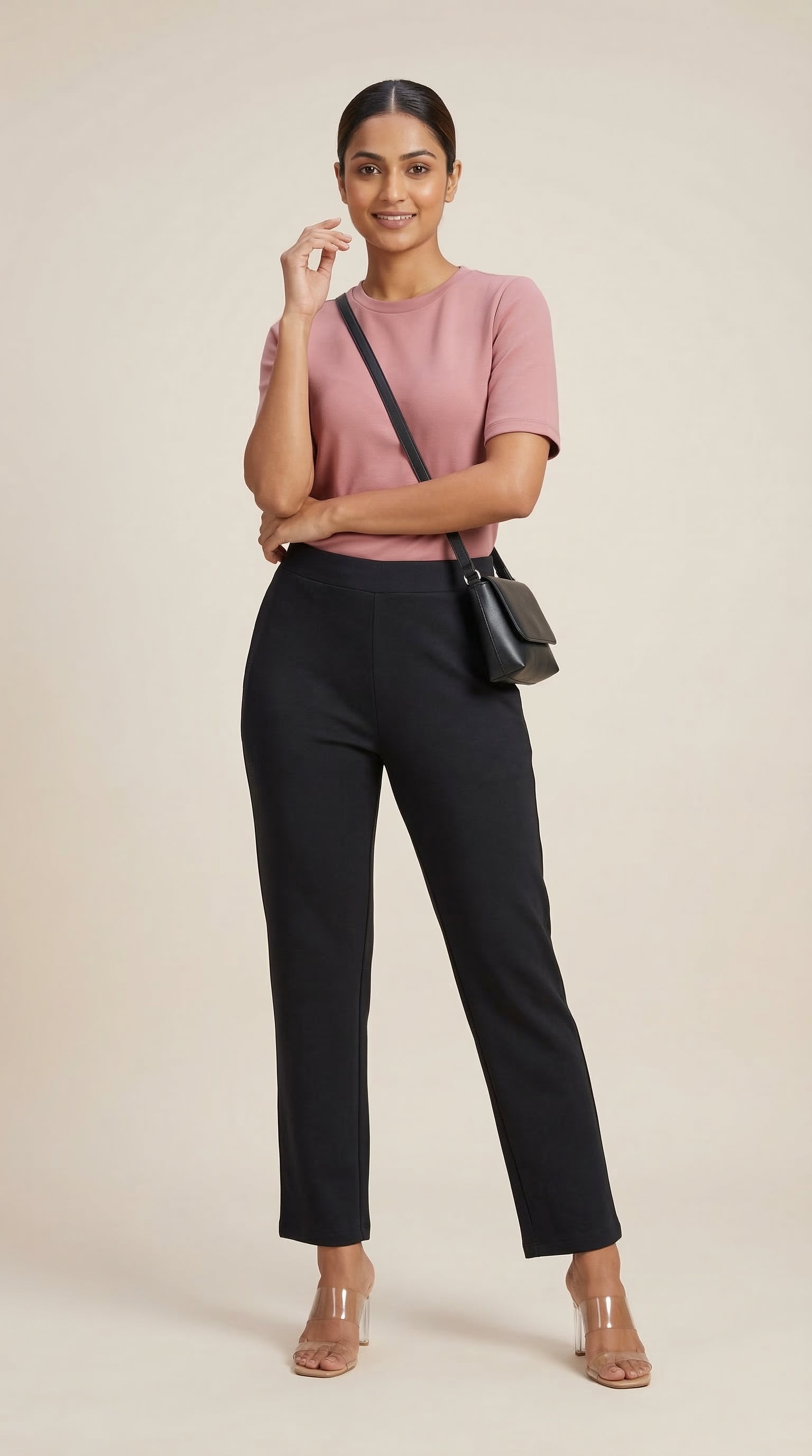 Wine Maroon Viscose Straight Pants for Women | Zottoms