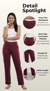 All Hour Parallel Pant Maroon