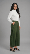 Desk To Dinner Barrel Pant Olive Green