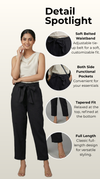 Desk to Dinner Soft-Belted Straight Pant Black