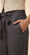 Desk to Dinner Soft-Belted Straight Pant Grey