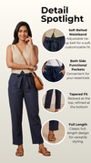 Desk to Dinner Soft-Belted Straight Pant Navy