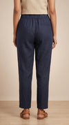 Desk to Dinner Soft-Belted Straight Pant Navy