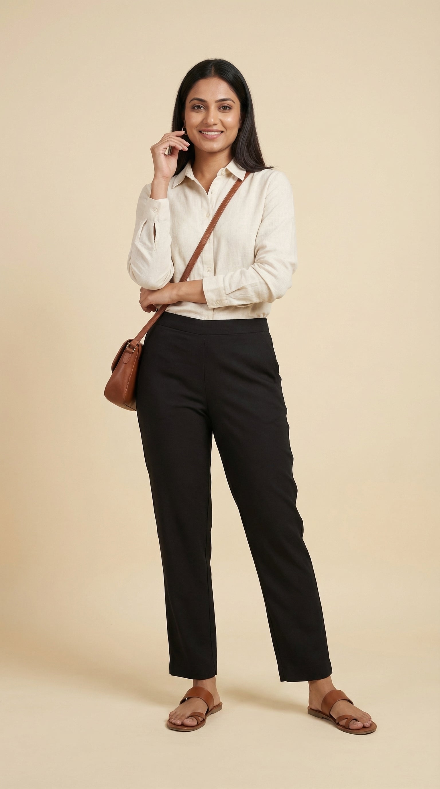 Wine Maroon Viscose Straight Pants for Women | Zottoms