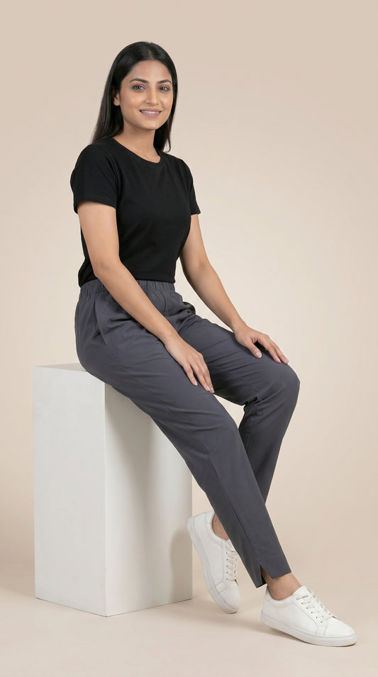 Essential Straight Pant Steel Grey