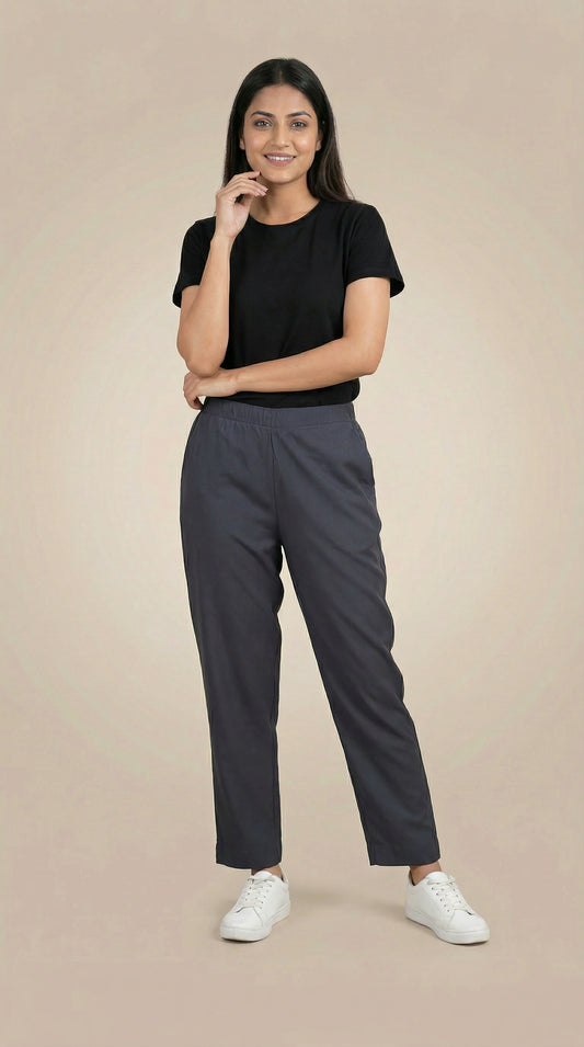 Essential Straight Pant Steel Grey