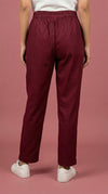 Essential Straight Pant Wine Maroon