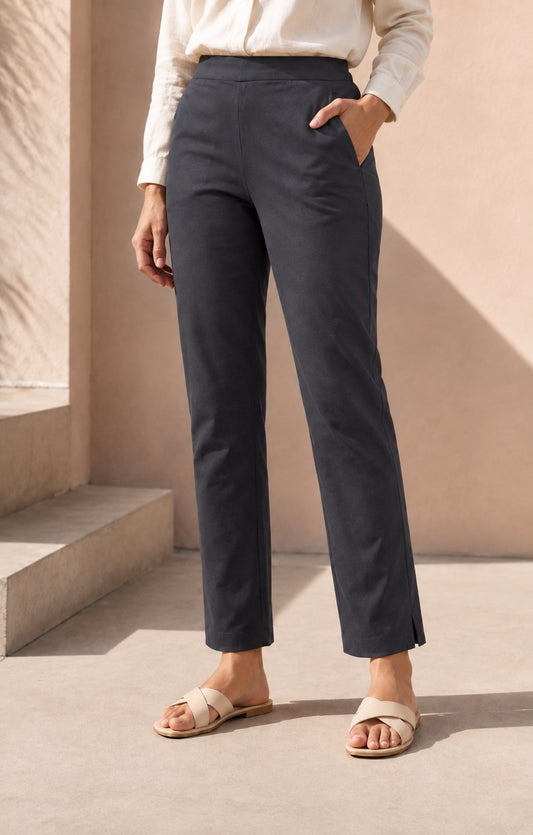Essential Straight Pant Steel Grey