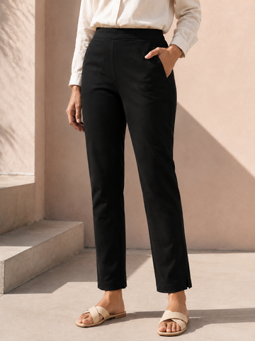 Essential Straight Pant Black