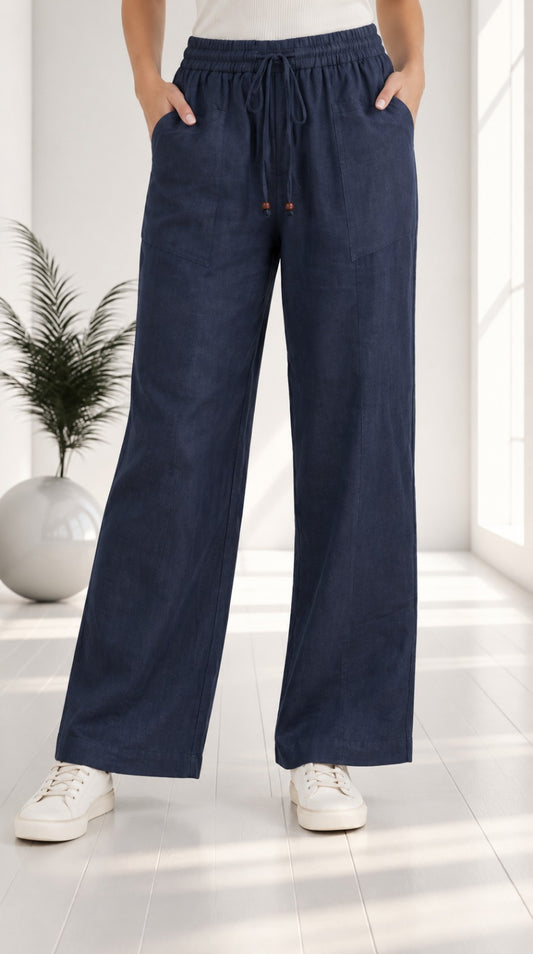 Weekend Relaxed Fit Pocketed Pant Navy