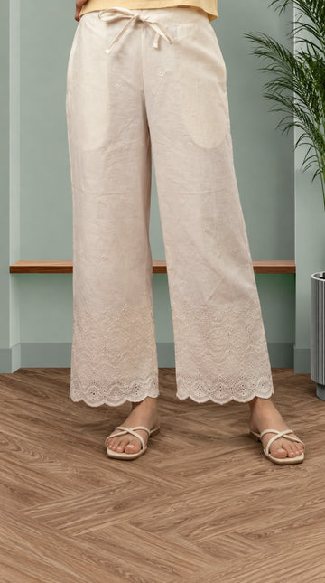 Modern Ethnic Hakoba Pant Off White
