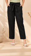 Desk to Dinner Soft-Belted Straight Pant Black