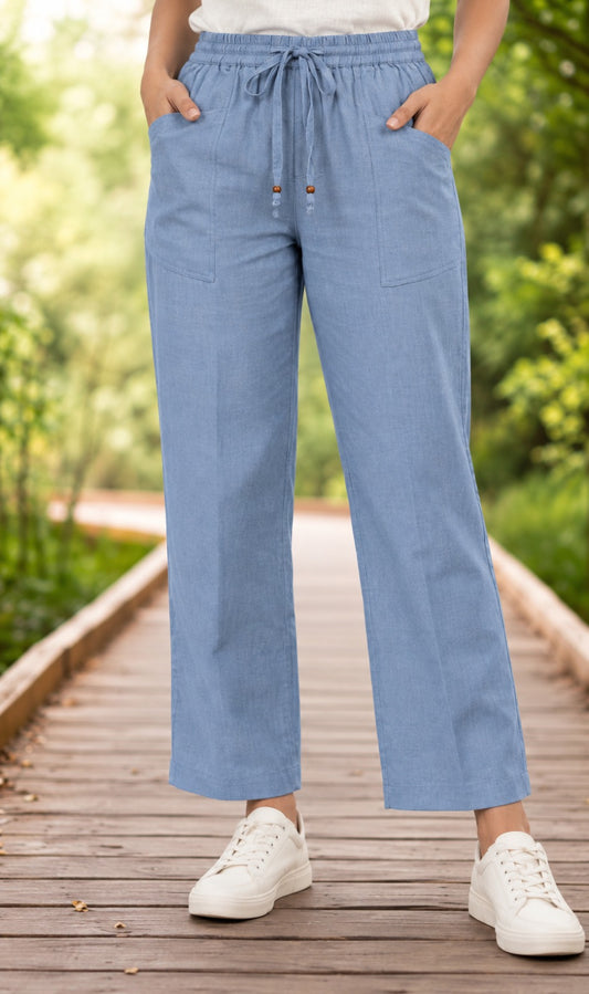 Weekend Relaxed Fit Pocketed Pant Blue