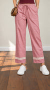 Modern Ethnic Laced Pant Pink