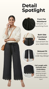 Modern Ethnic Hakoba Pant Black