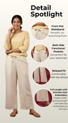 Modern Ethnic Hakoba Pant Off White