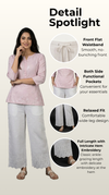 Modern Ethnic Hakoba Pant White