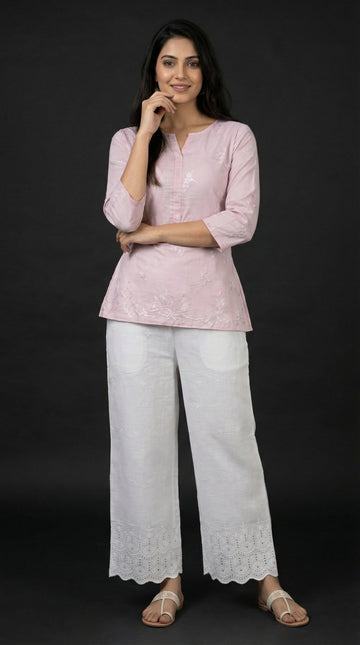 Modern Ethnic Hakoba Pant White