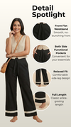 Modern Ethnic Laced Pant Black