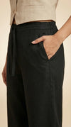 Modern Ethnic Laced Pant Black