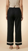 Modern Ethnic Laced Pant Black