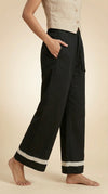 Modern Ethnic Laced Pant Black