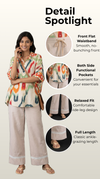 Modern Ethnic Laced Pant Chikoo