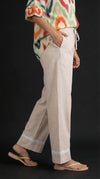 Modern Ethnic Laced Pant Chikoo