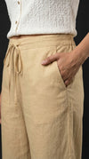 Modern Ethnic Laced Pant Khaki
