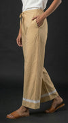 Modern Ethnic Laced Pant Khaki