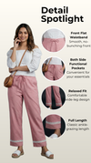 Modern Ethnic Laced Pant Pink