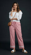 Modern Ethnic Laced Pant Pink