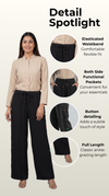 Weekend Relaxed Fit Buttoned Pant Black