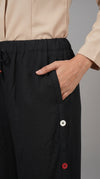 Weekend Relaxed Fit Buttoned Pant Black