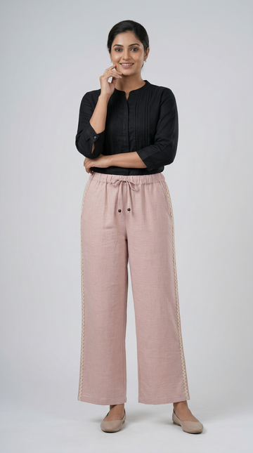 Weekend Relaxed Fit Lace Pant Pink