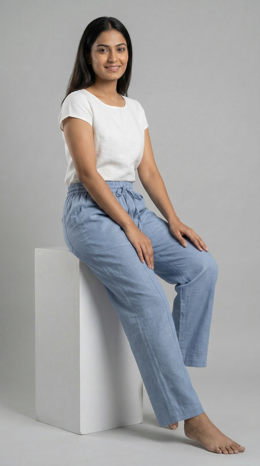 Weekend Relaxed Fit Pocketed Pant Blue