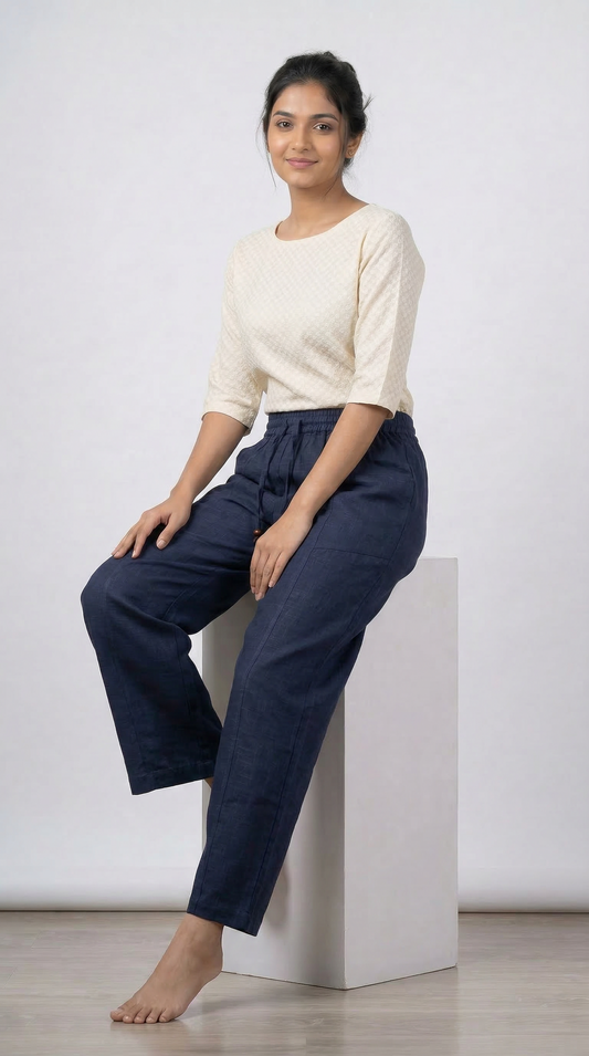 Weekend Relaxed Fit Pocketed Pant Navy
