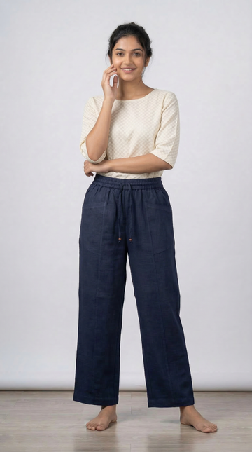 Weekend Relaxed Fit Pocketed Pant Navy