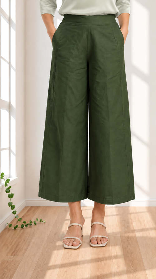 Desk To Dinner Barrel Pant Olive Green